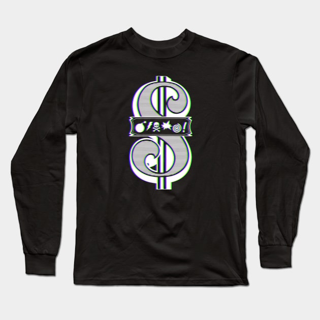 Dollar Sign Long Sleeve T-Shirt by Shopject